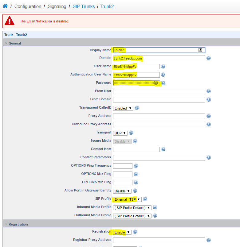 SIP Trunking  FreePBX - Let Freedom Ring